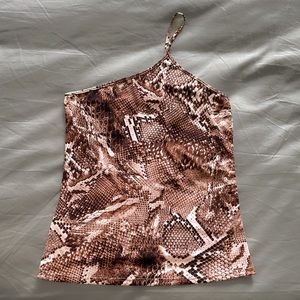 Reformation 1 Shoulder Snake Print Top 🐍